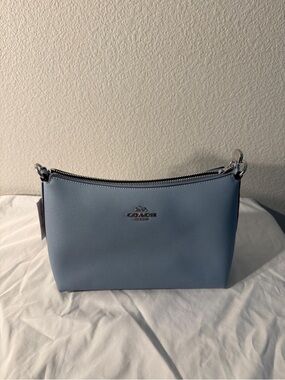Coach Sky Blue Pebble Leather Crossbody